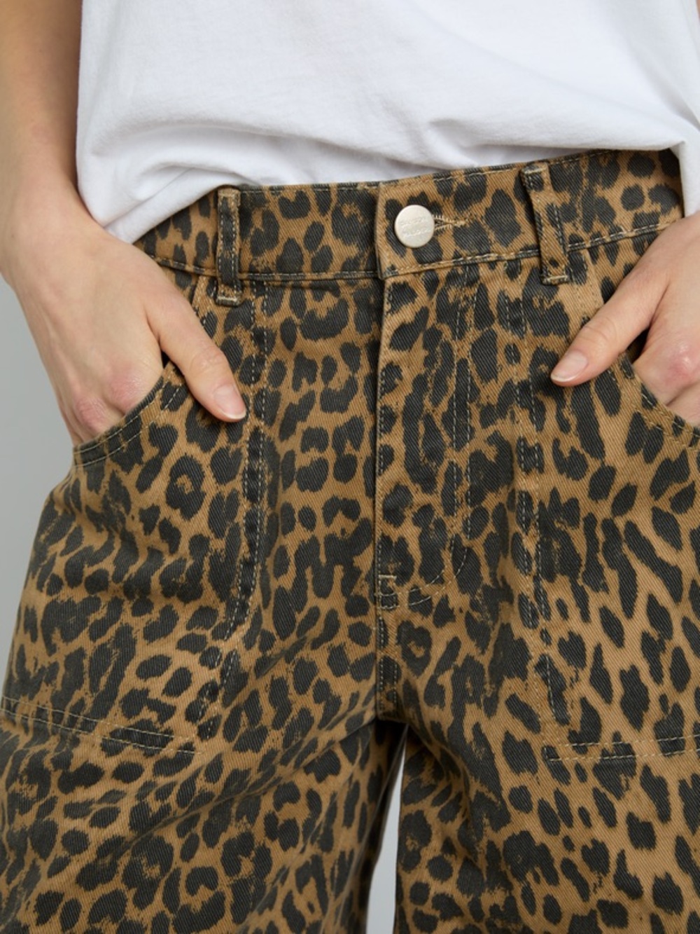 Damson Madder Leopard Carpenter Cargo Pants UK 8 / US 4 - Picture 2 of 16